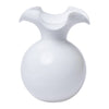 Vietri - Hibiscus Glass Medium Fluted Vase - White - Findlay Rowe Designs