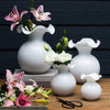 Vietri - Hibiscus Glass Medium Fluted Vase - White - Findlay Rowe Designs
