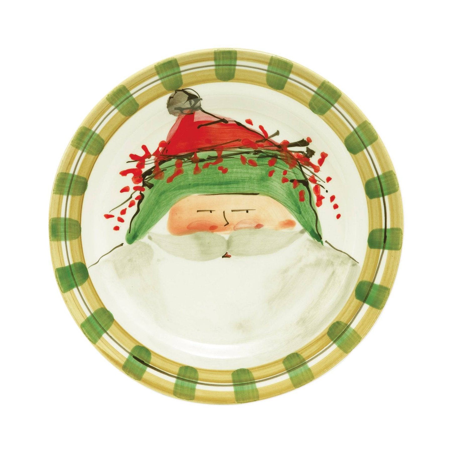 Vietri - Old St. Nick Green Hat Dinner Plate - Findlay Rowe Designs