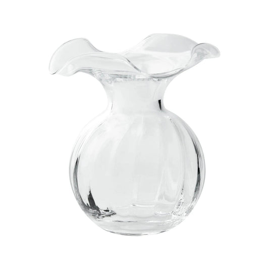Vietri - Hibiscus Glass Small Fluted Vase - Clear - Findlay Rowe Designs