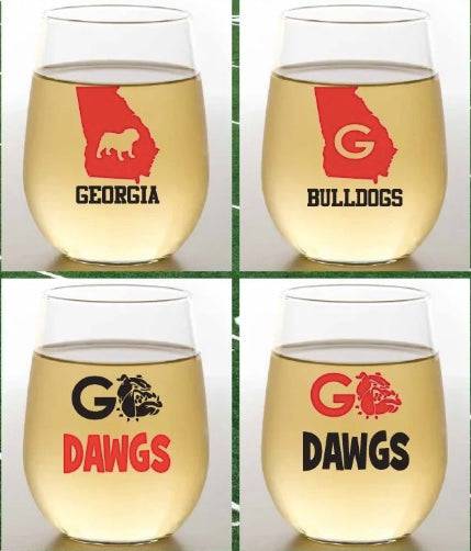 Wine-Oh - Georgia Bulldogs Wine Glasses - Findlay Rowe Designs