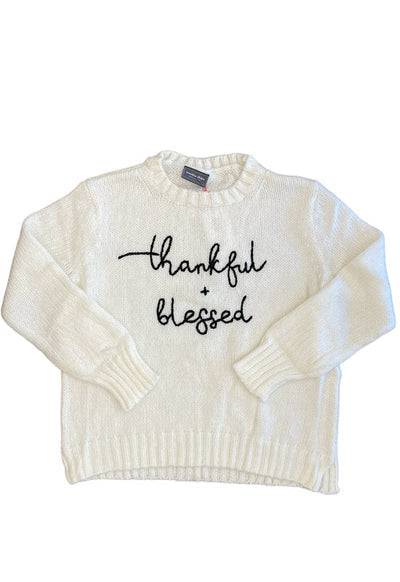 Wooden Ships - Thanksful and Blessed crew snow white sweater - Findlay Rowe Designs