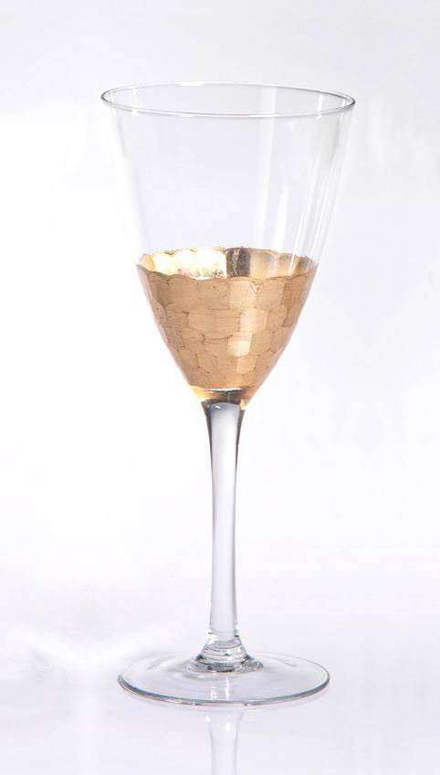 Zodax - Fez Cut Glass Red Wine with Gold Lead - Findlay Rowe Designs