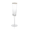 Zodax - Aperitivo Triangular Gold Rim Flute Triangular - Champagne - Findlay Rowe Designs