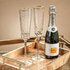 GOLD RIM FLUTE TRIANGULAR APERITIVO CHAMPAGNE - Findlay Rowe Designs