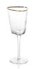 Zodax - Aperitivo Triangular Wine Glass Clear w/ Gold Rim - Findlay Rowe Designs