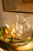 Zodax - Aperitivo Triangular Wine Glass Clear w/ Gold Rim - Findlay Rowe Designs