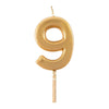 Caspari Number Candle, Gold - 9