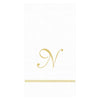 Caspari - Guest Towel Napkins - Single Initial - Hemstitch Script - Findlay Rowe Designs