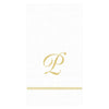 Caspari - Guest Towel Napkins - Single Initial - Hemstitch Script - Findlay Rowe Designs