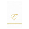 Caspari - Guest Towel Napkins - Single Initial - Hemstitch Script - Findlay Rowe Designs