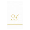 Caspari - Guest Towel Napkins - Single Initial - Hemstitch Script - Findlay Rowe Designs